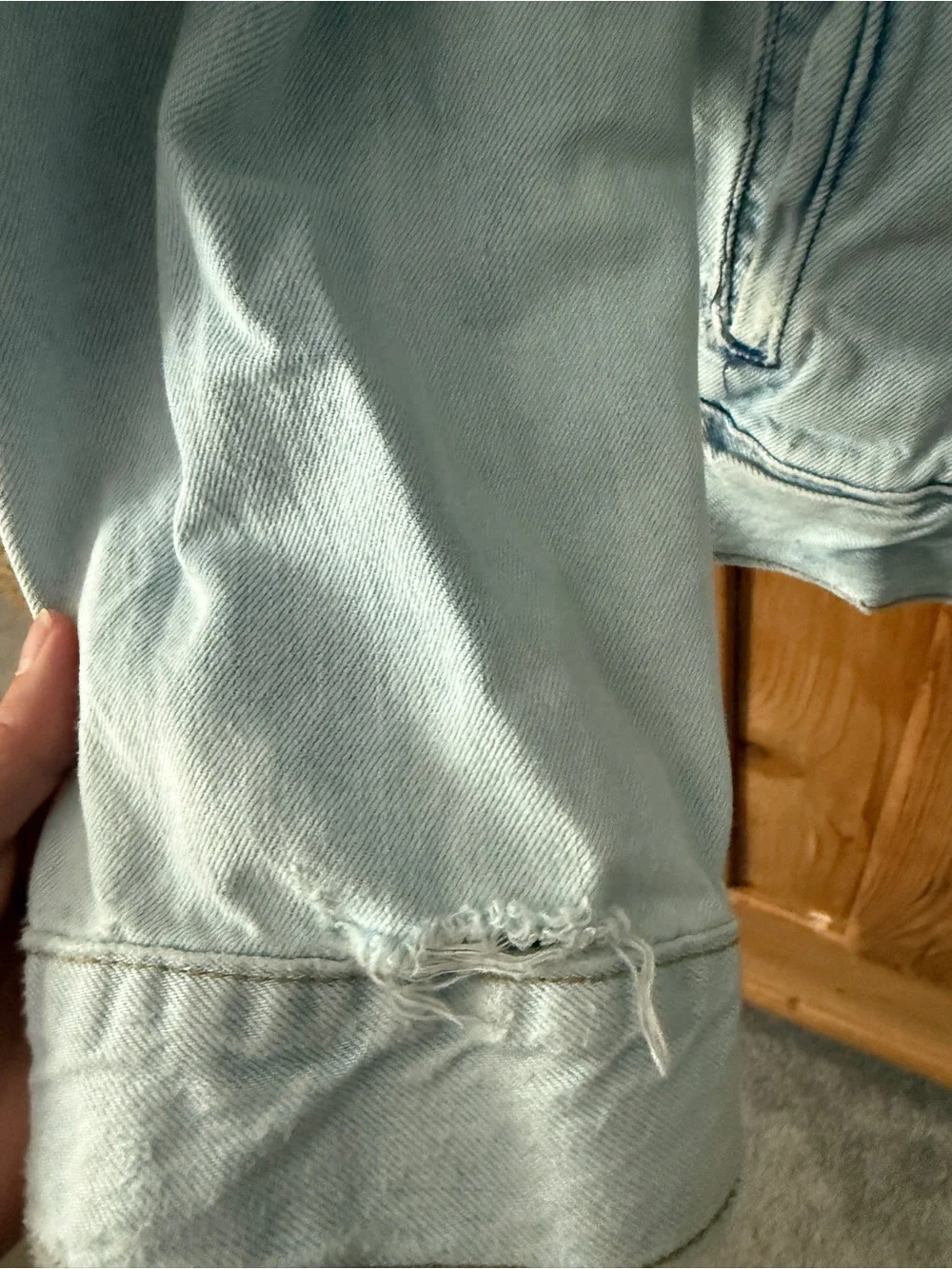 Levi's Light Wash Denim Trucker Jacket in Pale Blue - Picture 5 of 9
